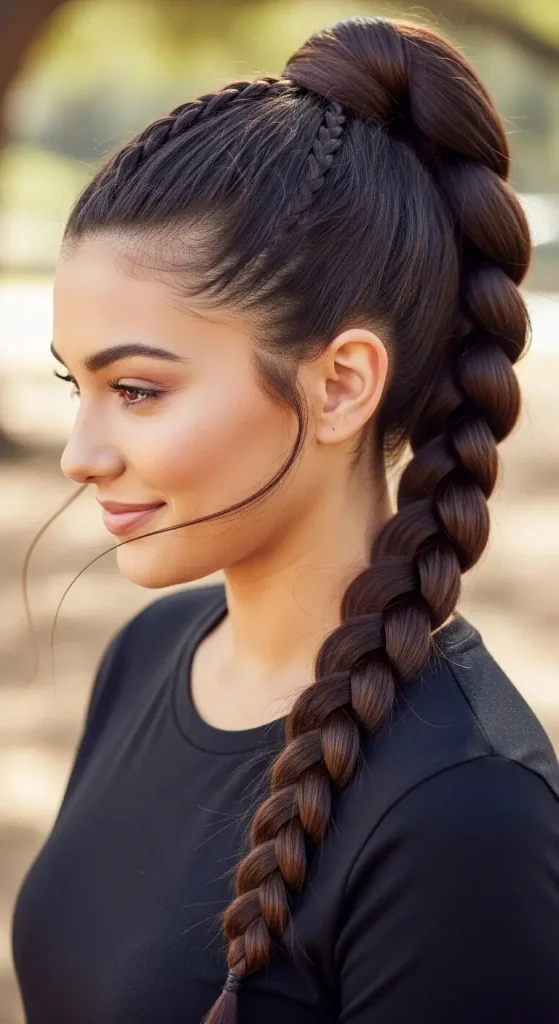 High Braided Ponytail