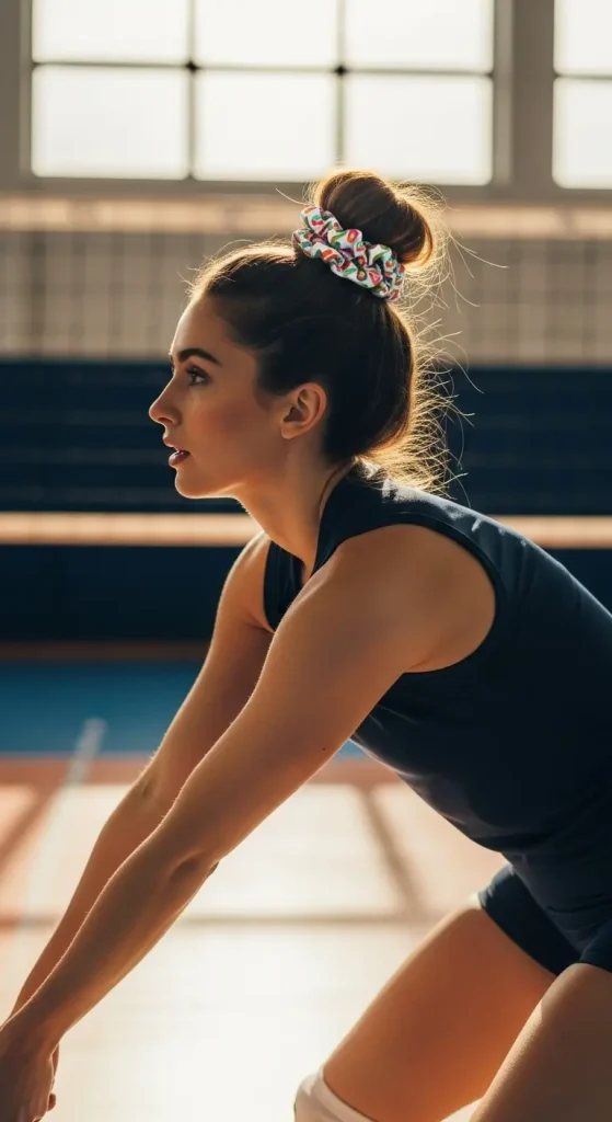 High Bun with Scrunchie
