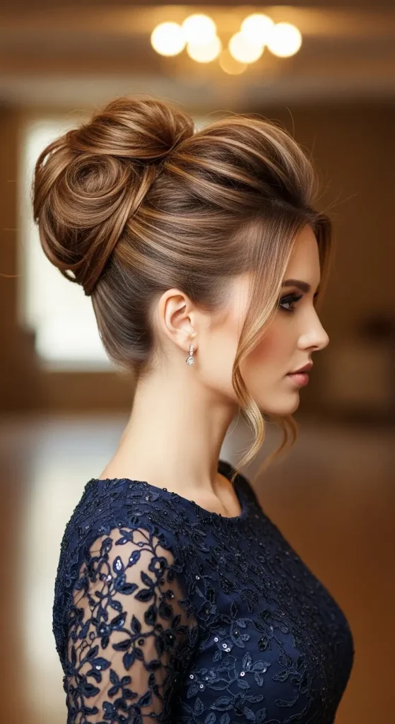 High Bun with Volume