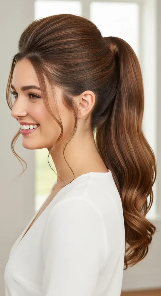 High Ponytail with Volume