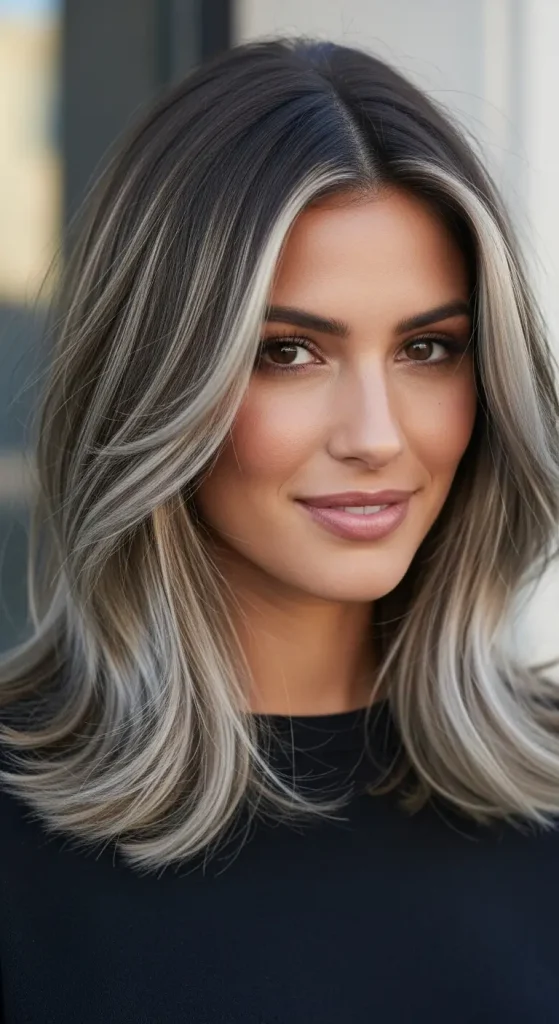 Honey Blonde Highlights on Dark Brown Hair