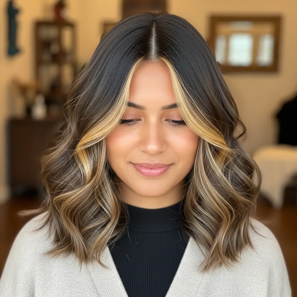 20 Trendy Dark Brown Hair With Money Piece Highlights You ll Love 20 Trendy Dark Brown Hair With Money Piece Highlights You ll Love
