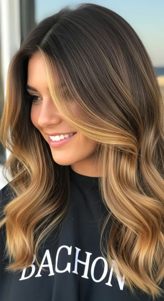 Honey-Toned Balayage for a Warm Glow