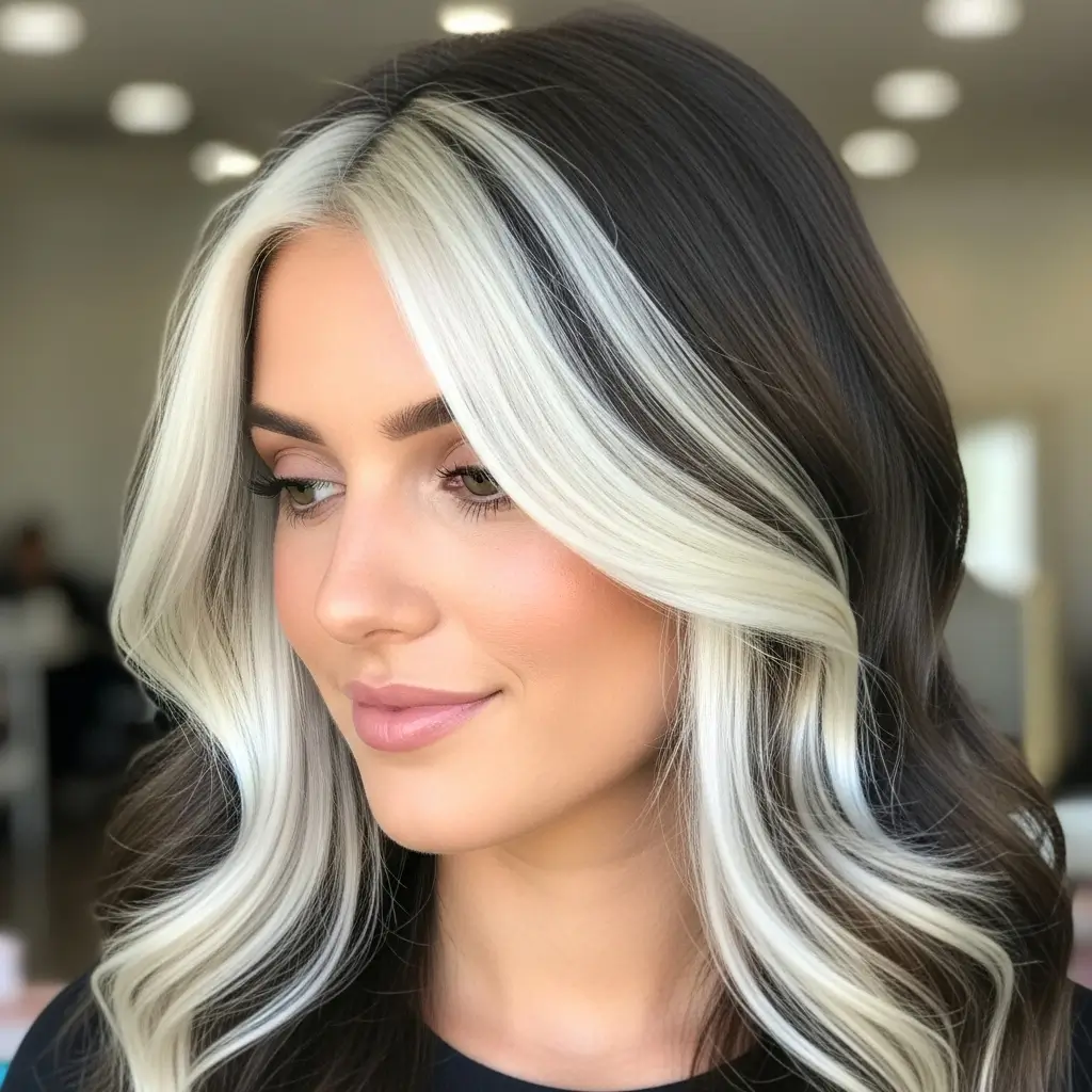 Icy Blonde Money Piece Contrast