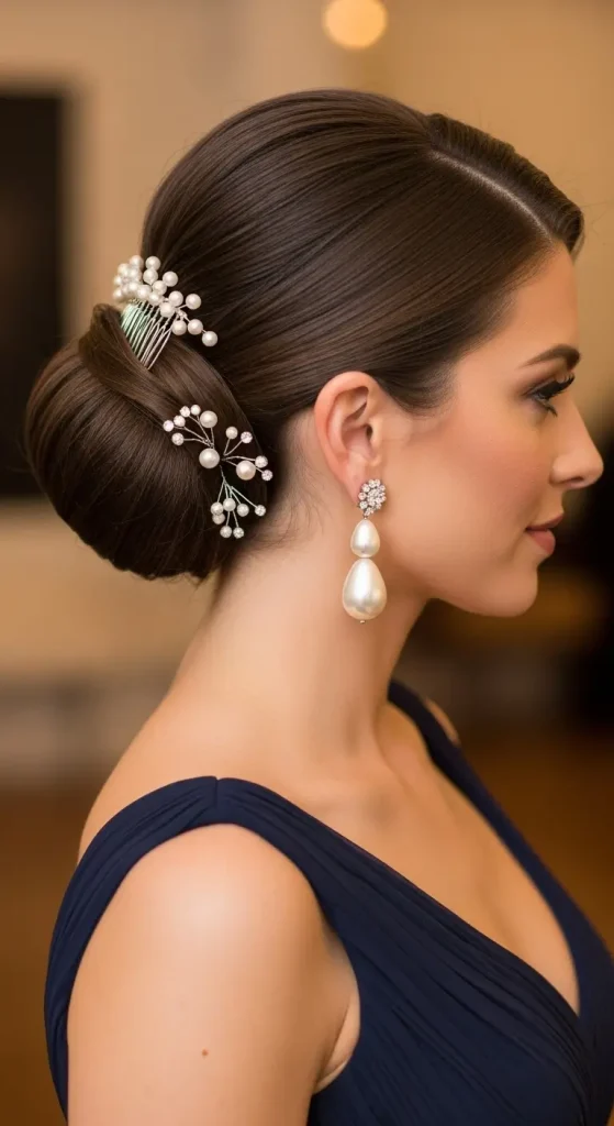 Low Chignon with Accessories