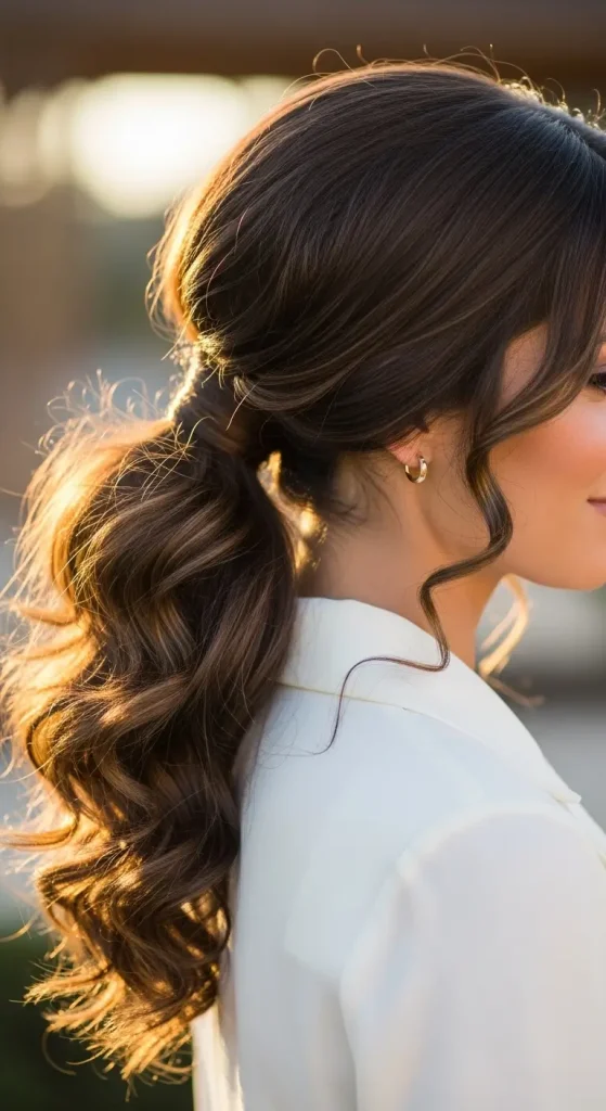 Low Curly Ponytail
