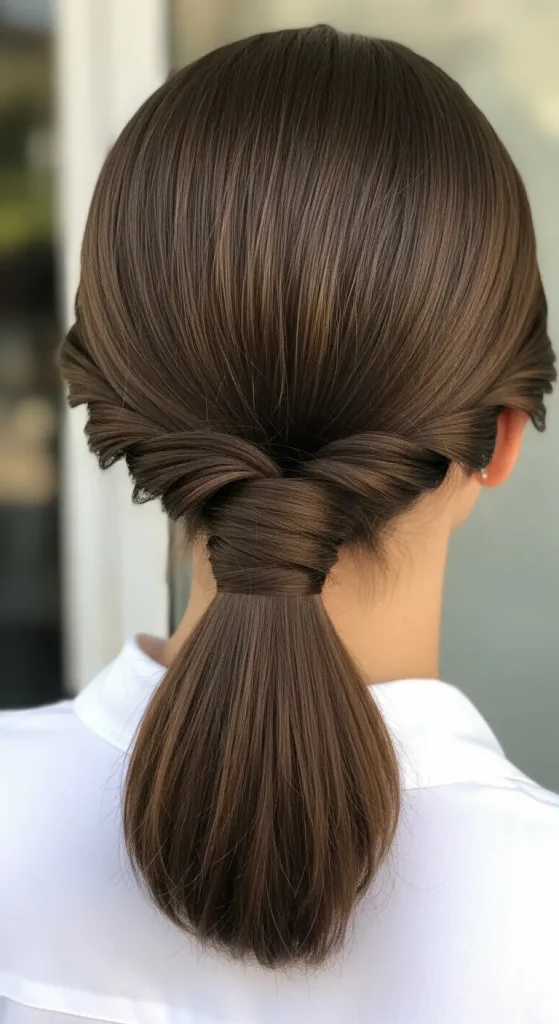 Low Ponytail with a Twist