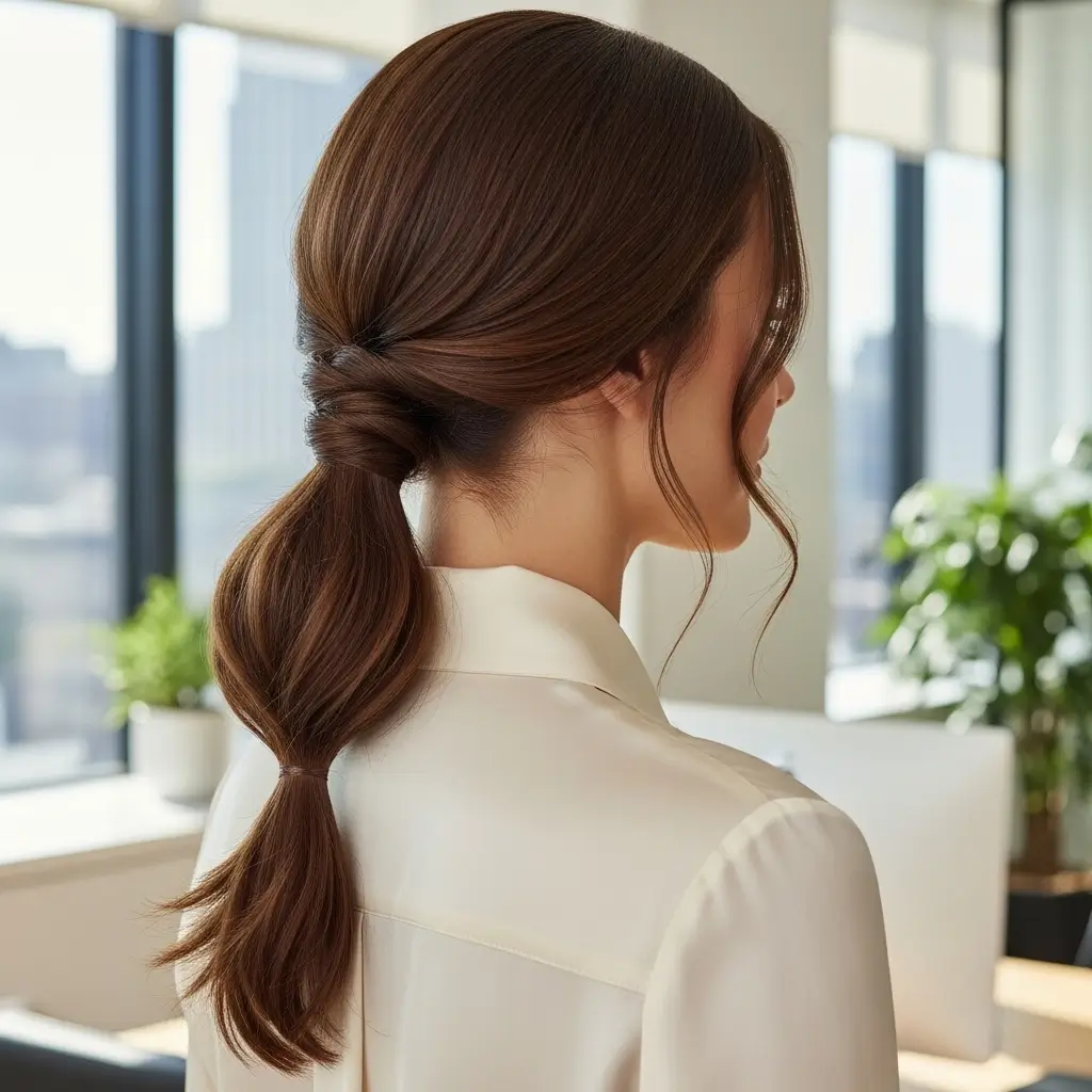Low Twisted Ponytail