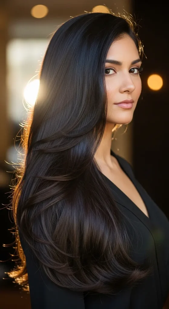 Midnight Dark Brown Hair