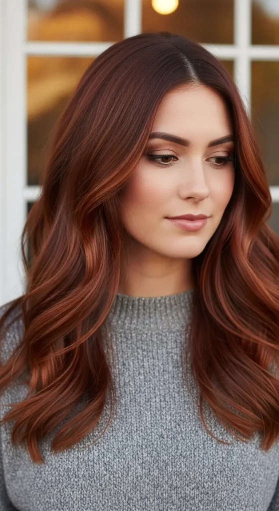 Milk Chocolate Brown with Auburn Red Blend
