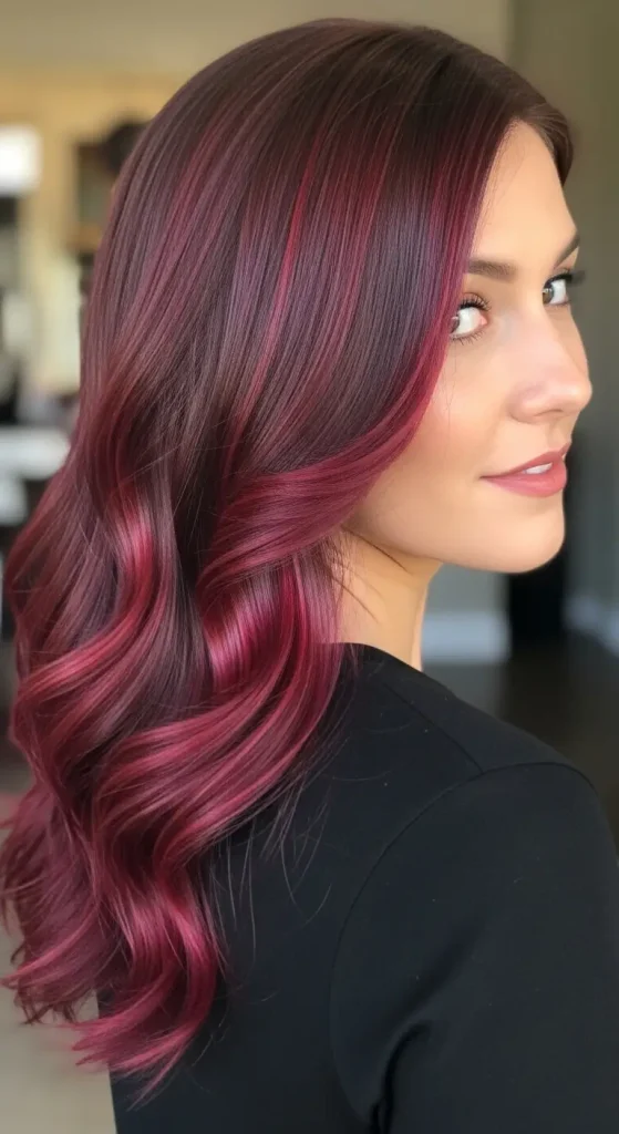 Mocha Chocolate Brown with Deep Red Tints