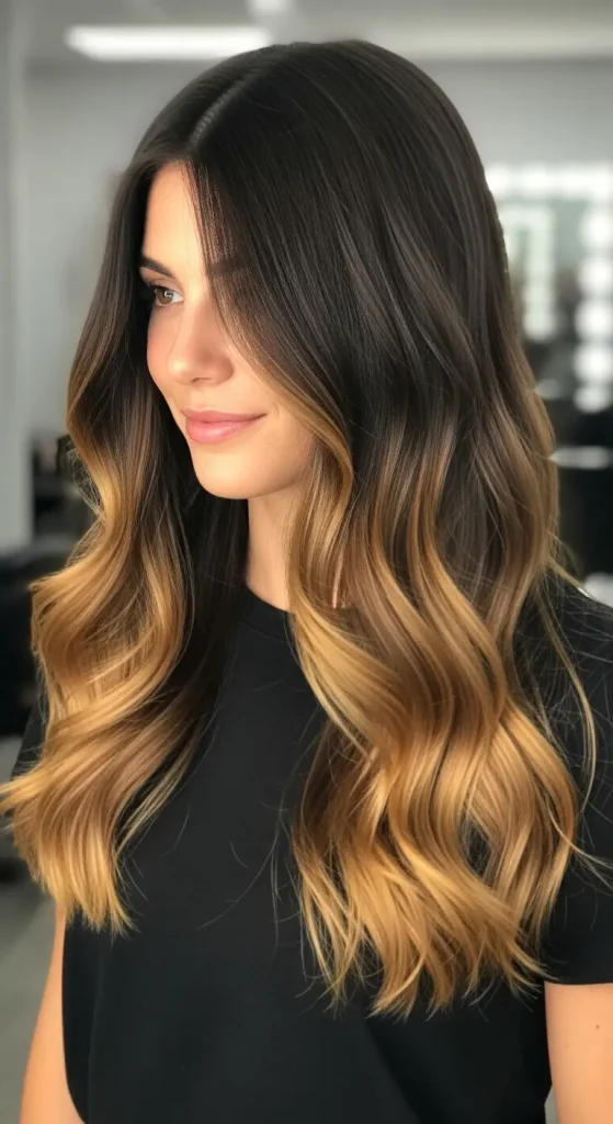 Rich Coffee Brown with Soft Mocha Highlights