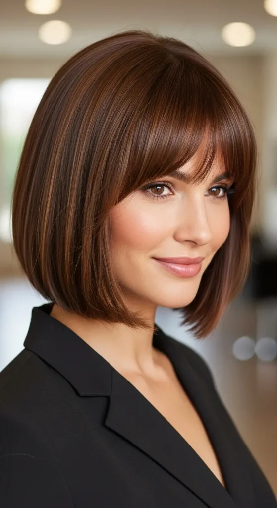 Short Bob with Curtain Bangs