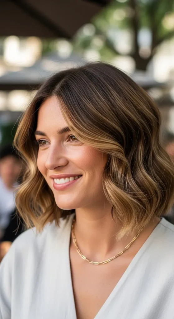 . Shoulder Length Bob with Waves