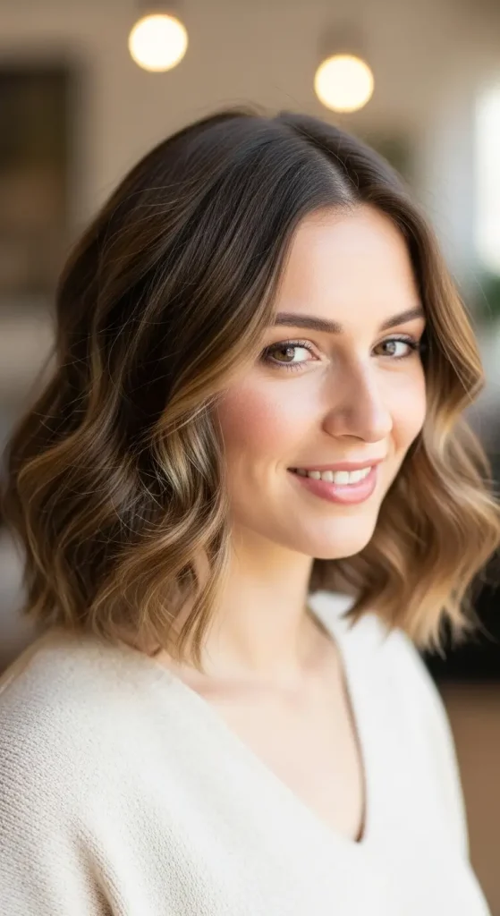 Shoulder Length Hair with Loose Curls