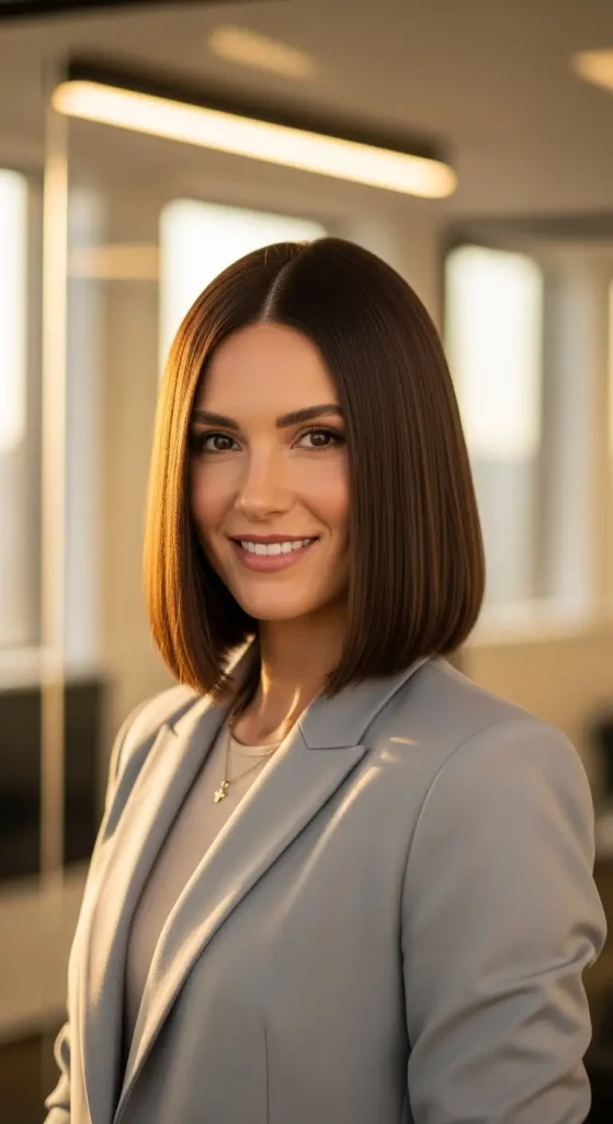 Shoulder Length Hair with Straight Ends