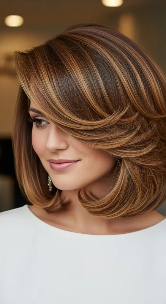 Shoulder Length Hair with Volume Blowout