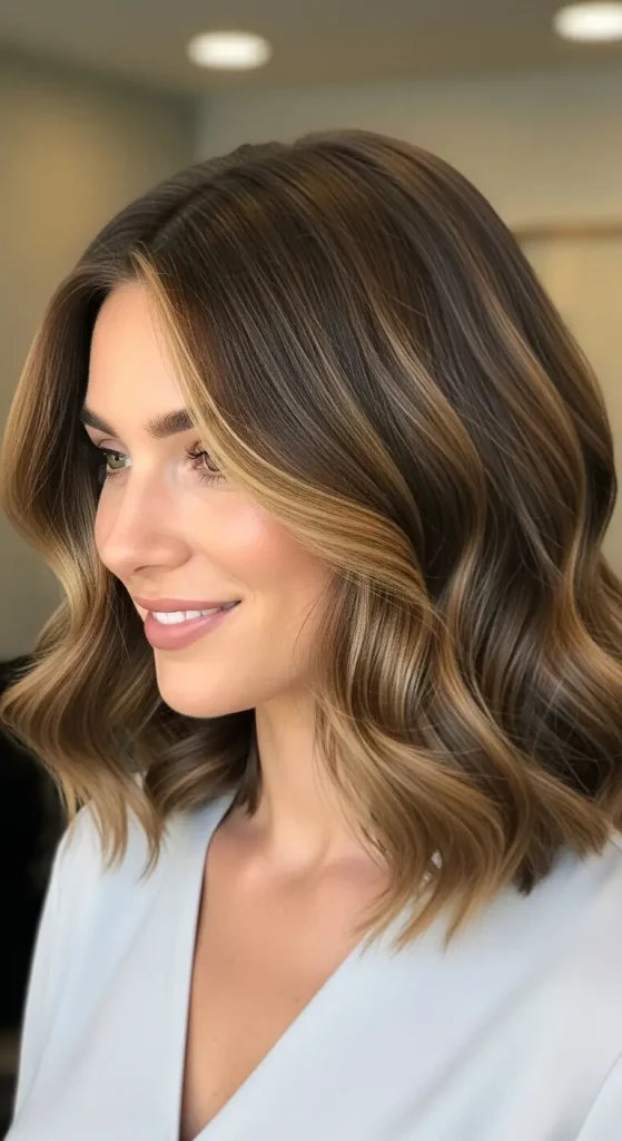 Shoulder Length Hair with Wispy Bangs