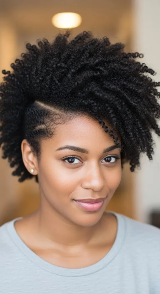 Side Part Afro