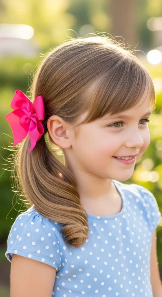 Side Ponytail with Bow