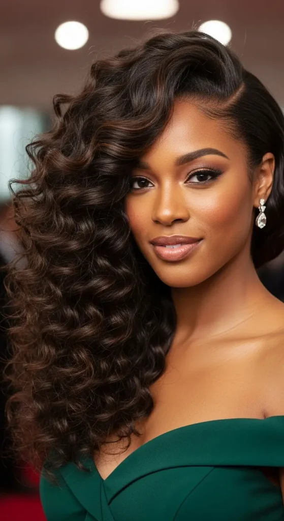 Side Swept Curls