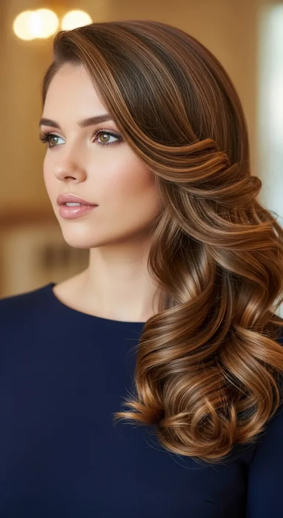 Side-Swept Curls