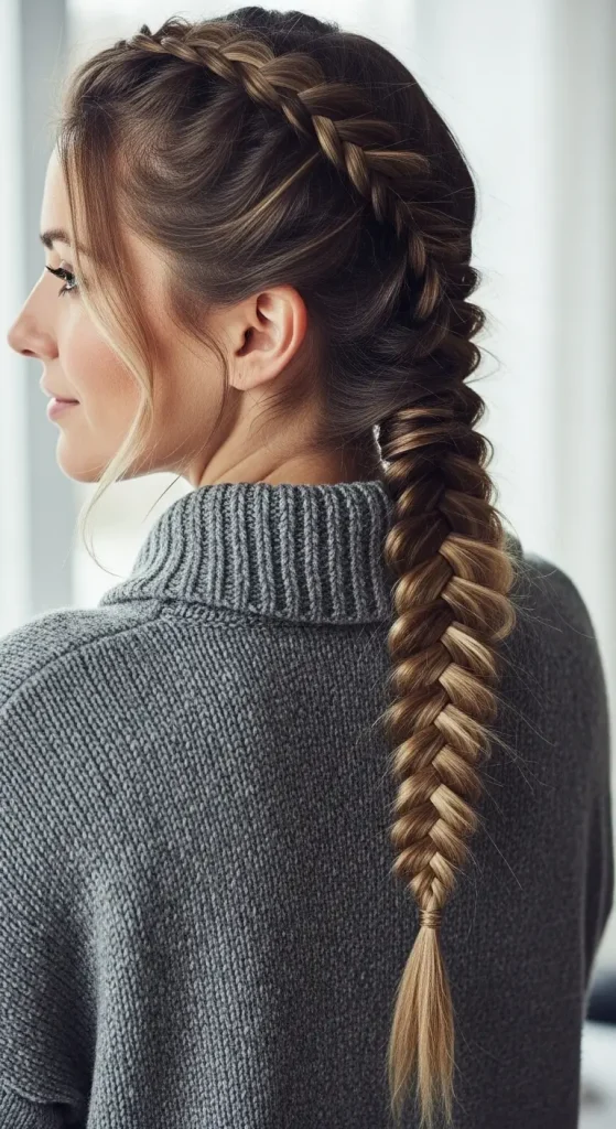 Side Swept Fishtail Braid