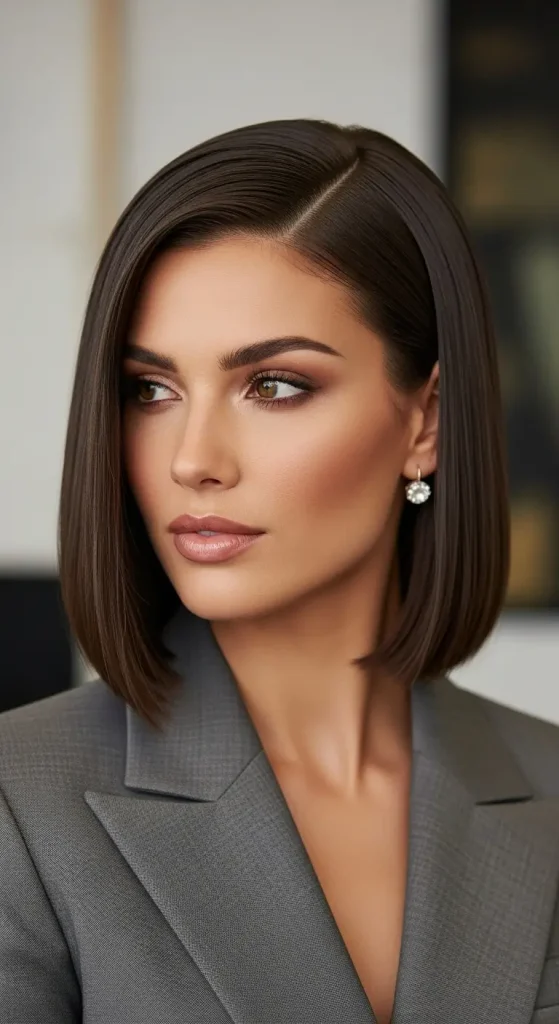 Sleek Straight Shoulder Length Cut