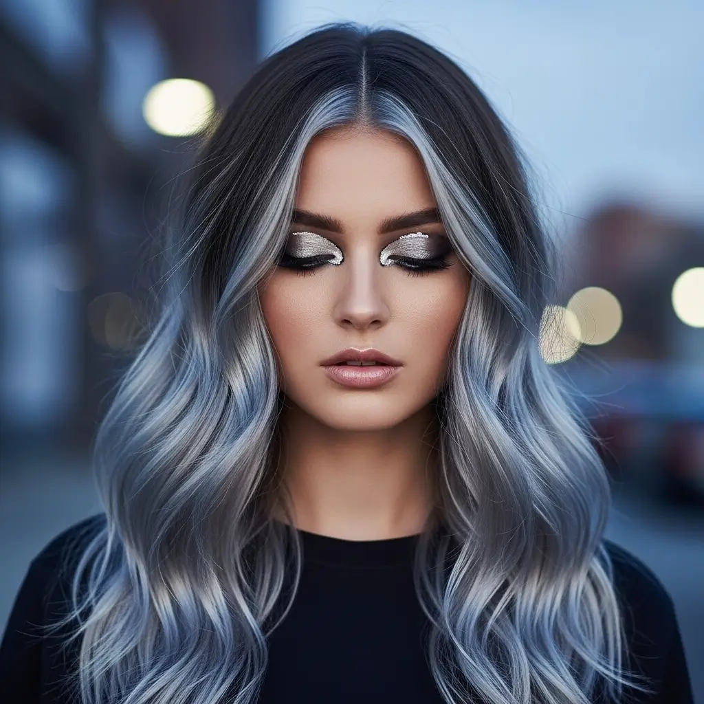 Smokey Silver Money Piece