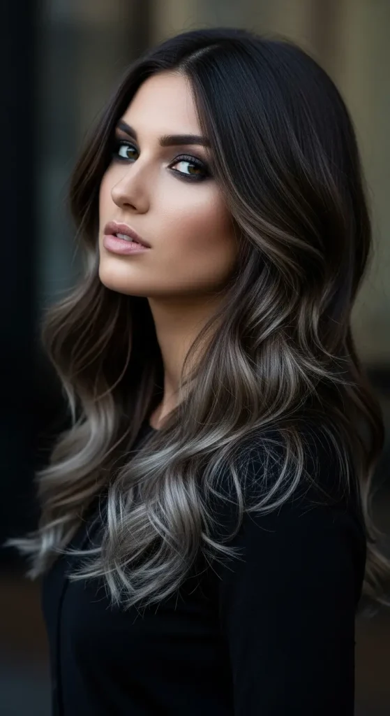 Smoky Balayage for a Mysterious Look