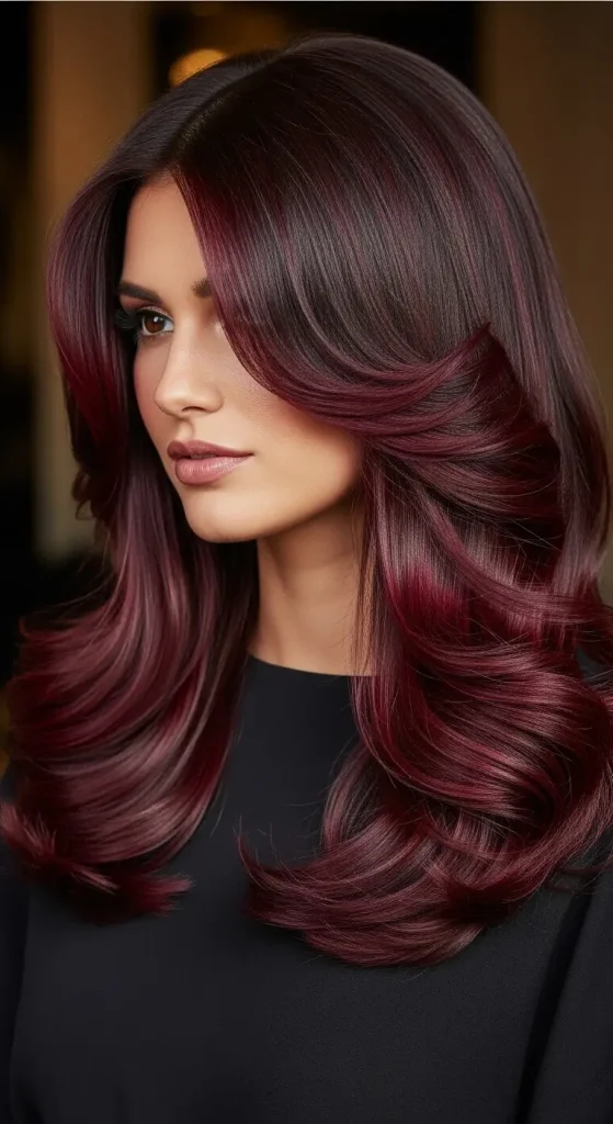 Subtle Chocolate Brown with Mahogany Red Touches