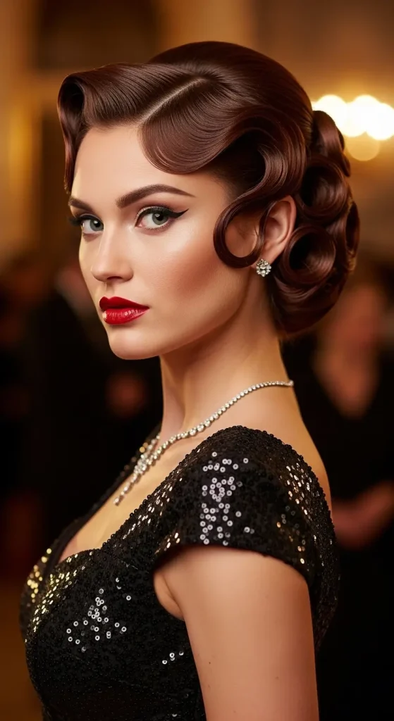 Vintage Pin Curl Updo