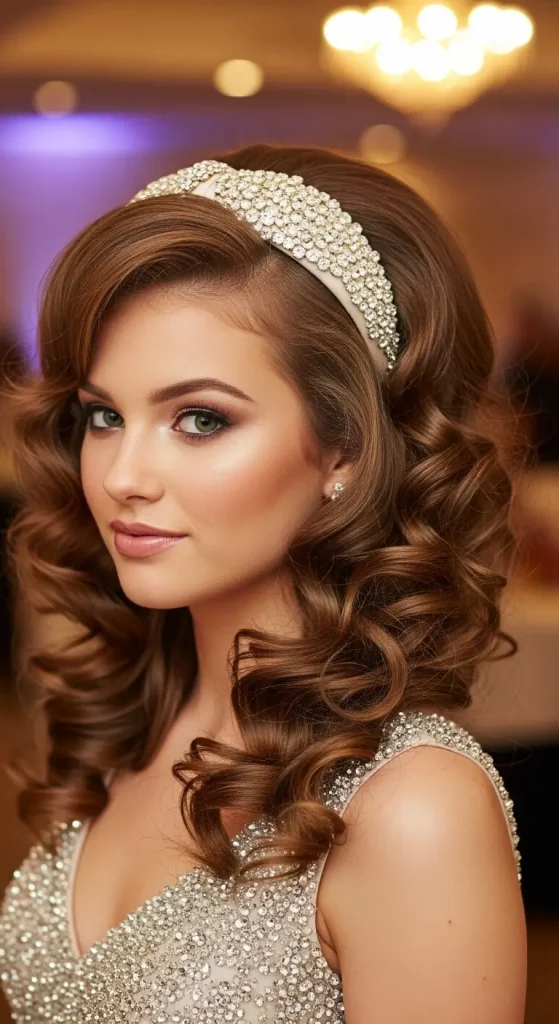 Voluminous Curls with Headband