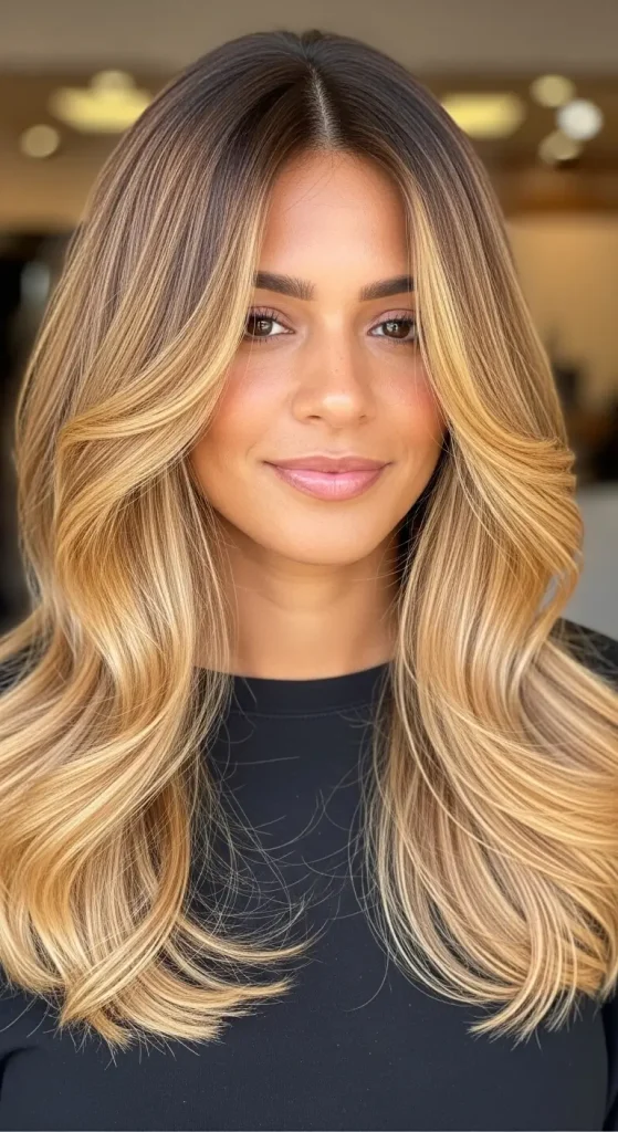 Warm Golden Calico Balayage