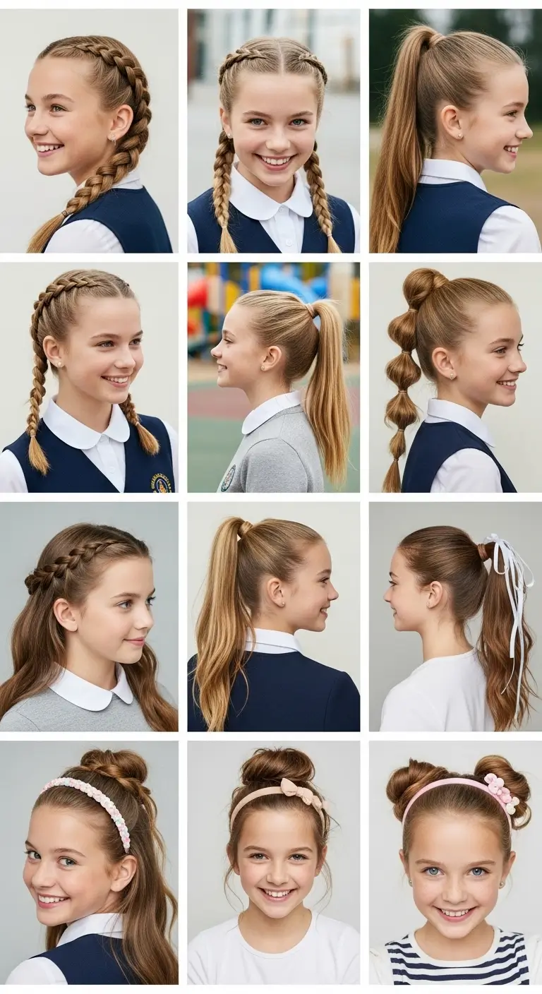 cute hairstyles for school
