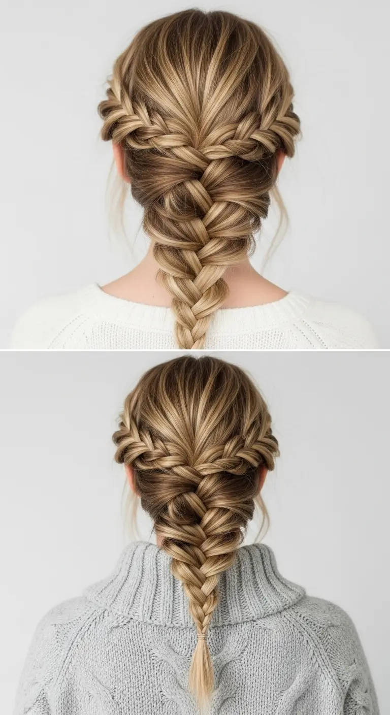 winter hair braid