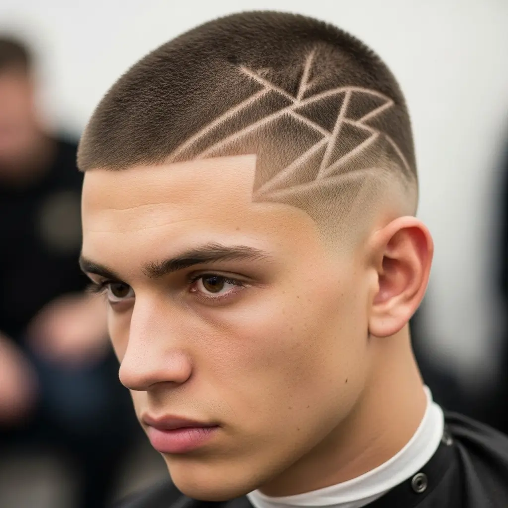 Buzzcut with Pattern Fade