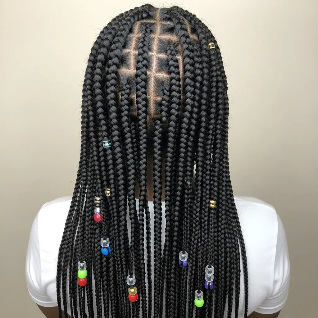 1. Classic Box Braids  The Ultimate Protective Style for School & Parties