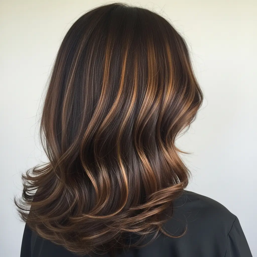 10. Chocolate Brown Hair with Caramel Highlights