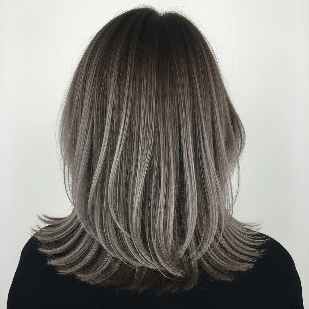 11. Ash Brown Hair with Cool-Toned Highlights