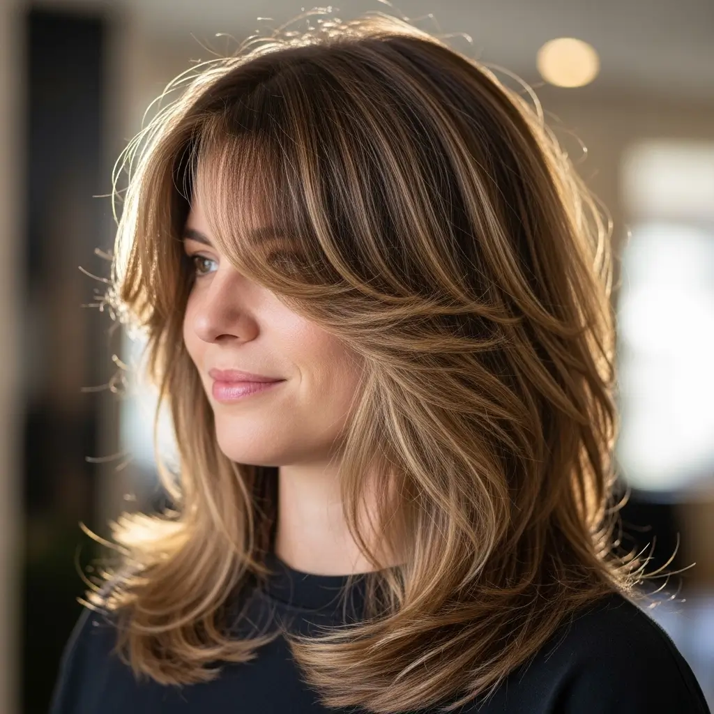 11. Long Shag Haircut With Face-Framing Layers