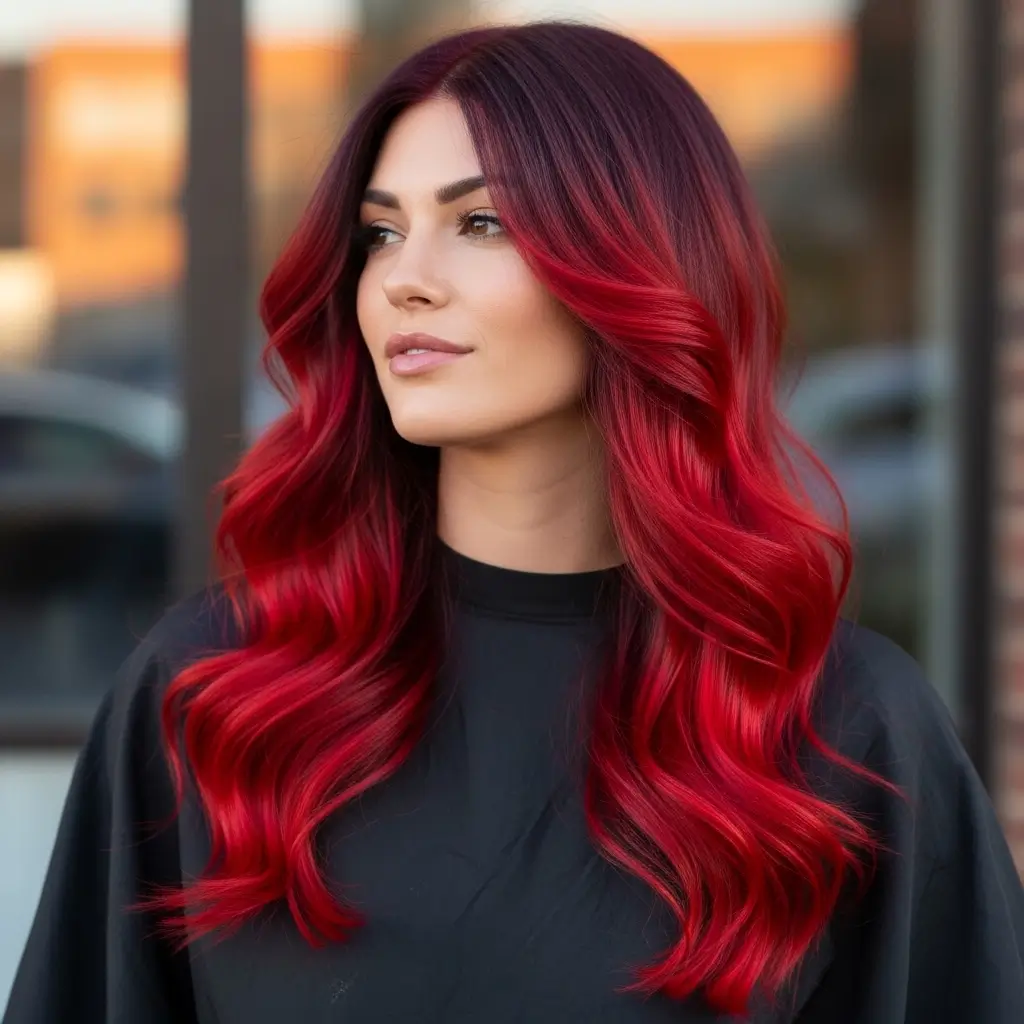 11. Red Balayage Hair