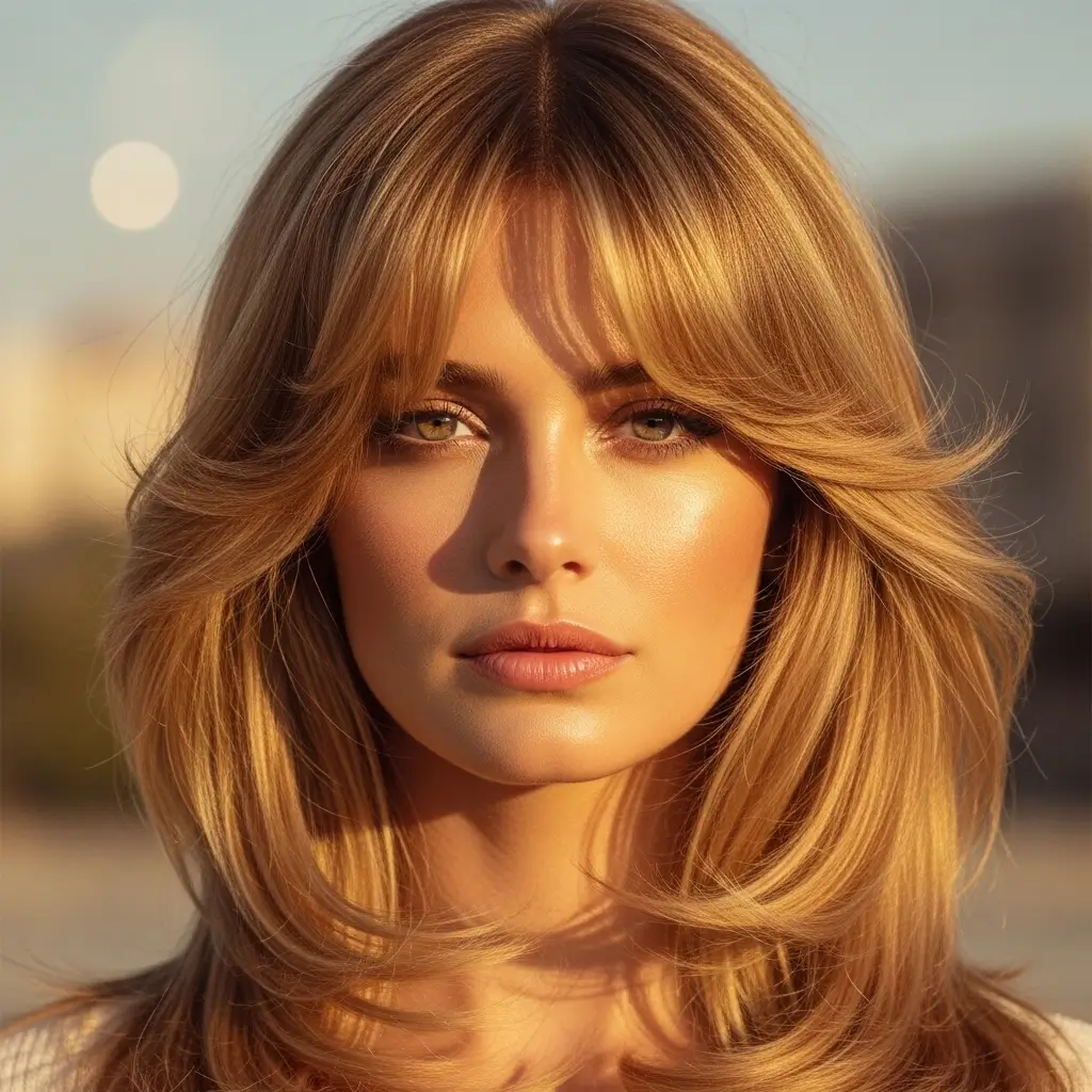 12. 70s Inspired Curtain Bangs  Retro Glamour Making a Massive Comeback