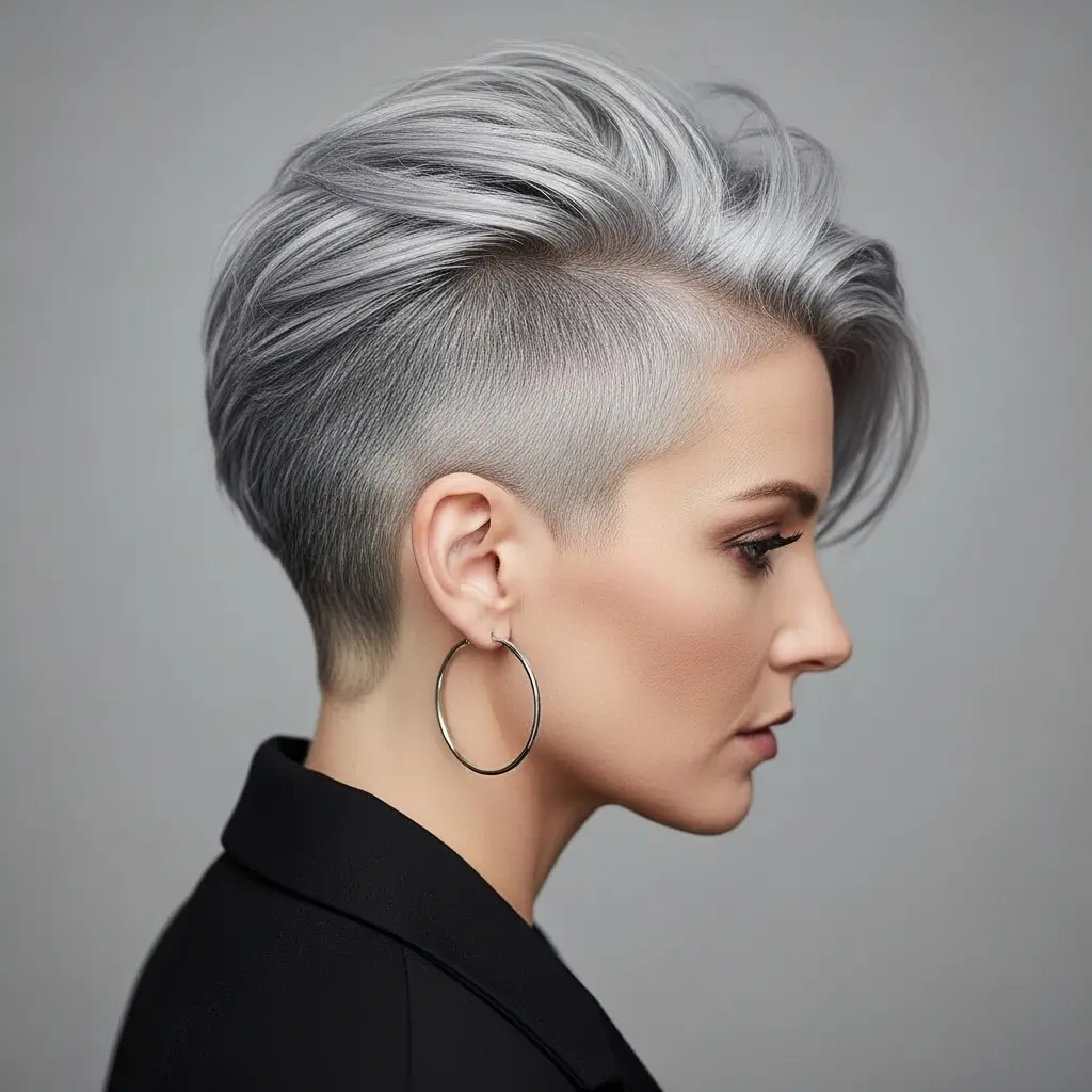 12. Gray Undercut Pixie Daring, Edgy, and Incredibly Stylish