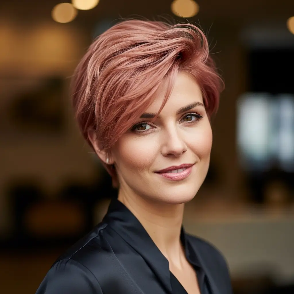 12. Strawberry Blonde Pixie Cut