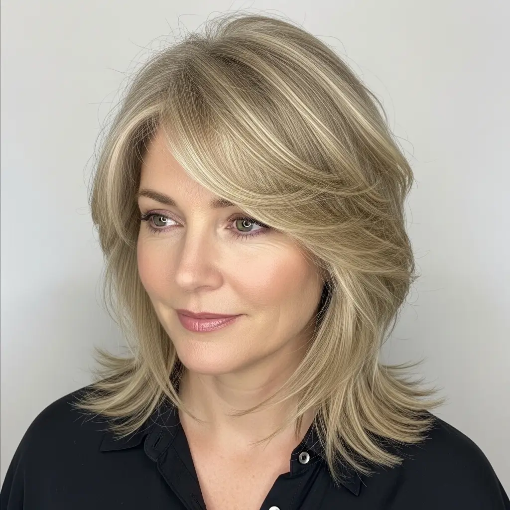 12. The Layered Lob with Face Framing Pieces