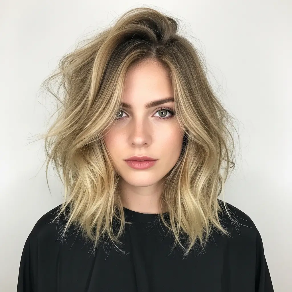 13. Tousled Long Bob Undone, Relaxed and Incredibly Wearable