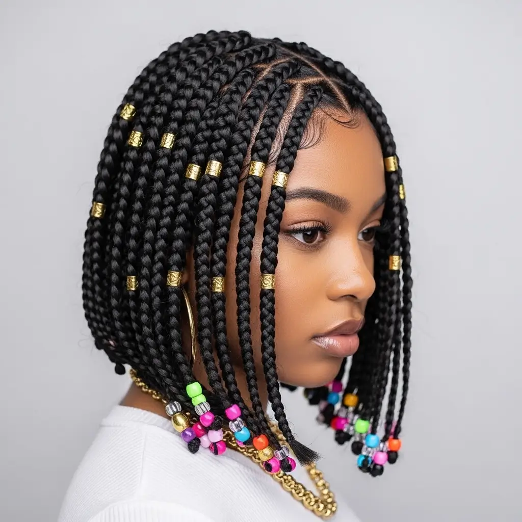 14. Bob Box Braids Short, Sassy, and Seriously Chic