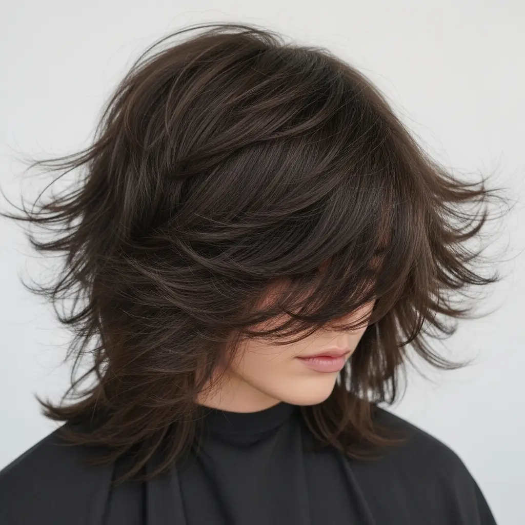14. Butterfly Shag Dramatic Layers That Create Stunning Dimension