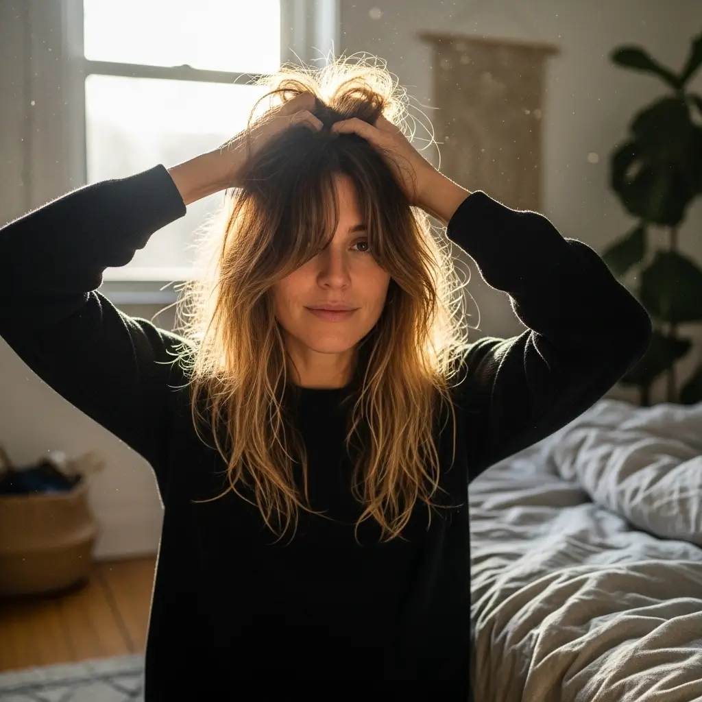 14. Long Shag Haircut With Highlights